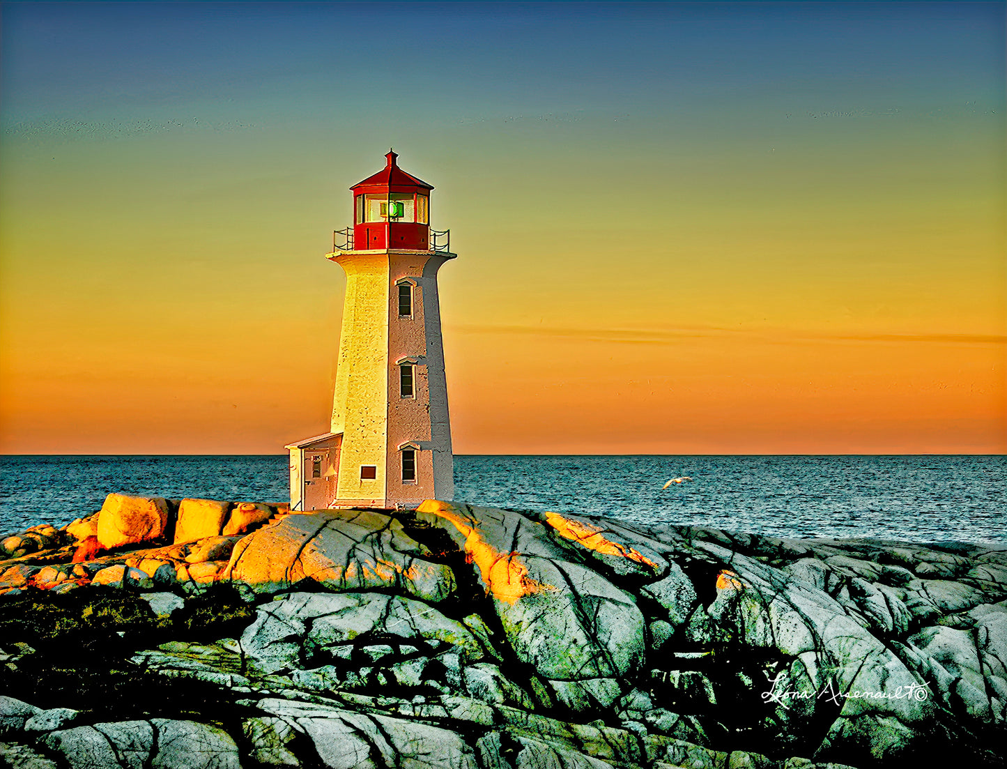 Peggy's Cove Lighthouse, NS - Granite Shore
