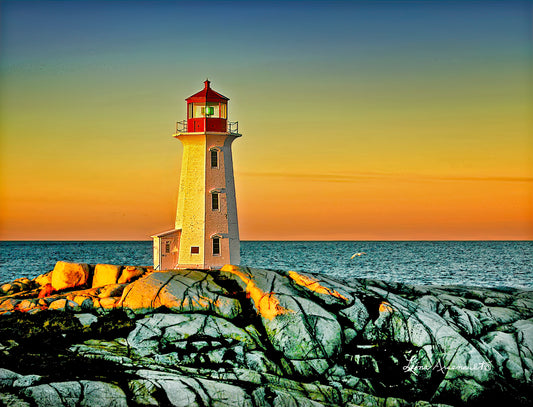Peggy's Cove Lighthouse, NS - Granite Shore
