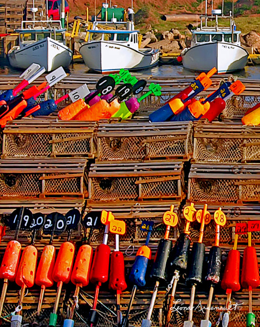 Seacow Pond, PEI - Lobster Traps, Boats and Buoys