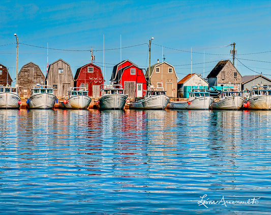 Malpeque, PEI - Fishing Boats Lining Wharf