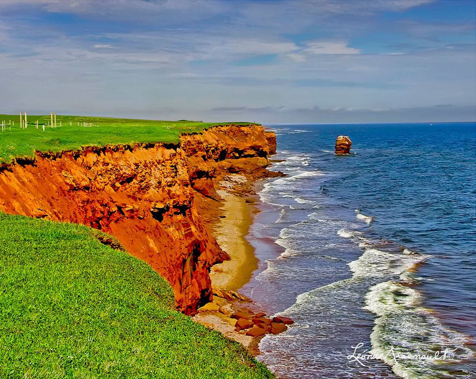 Park Corner, PEI - Grass Covered Red Cliffs